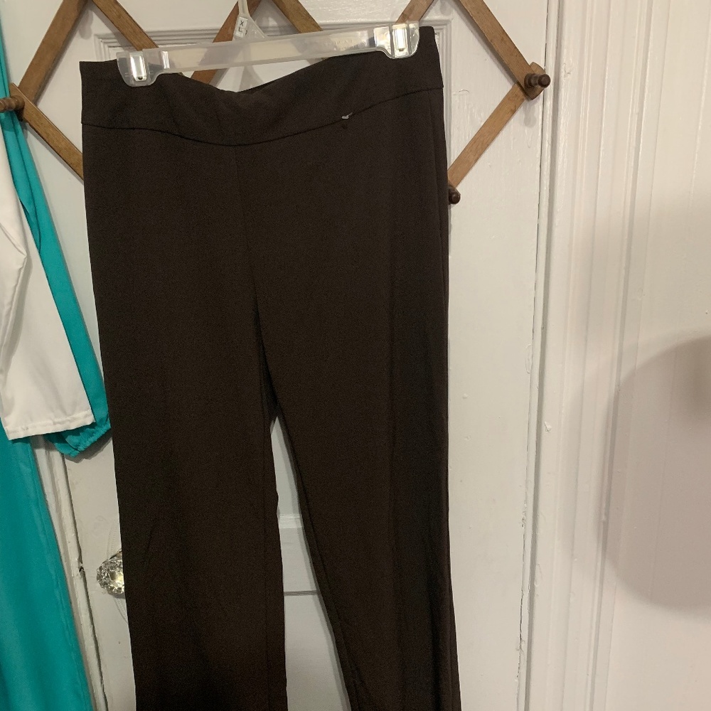 Brown Elastic Waist Pants from Dress Barn